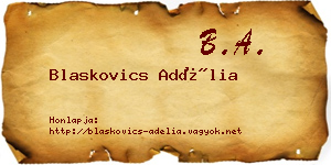 Blaskovics Adélia névjegykártya